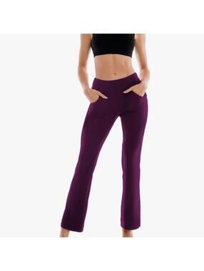 Flare Leggings Bootcut Yoga Pants for Women - Purple
